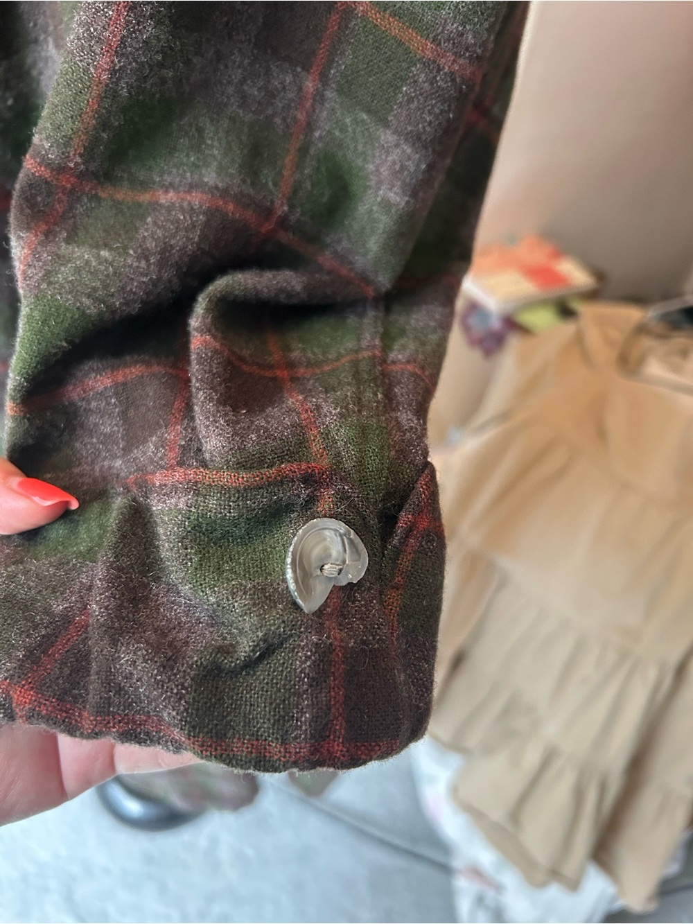 Pendleton Brown & Green Plaid Wool Field Jacket - Picture 5 of 5